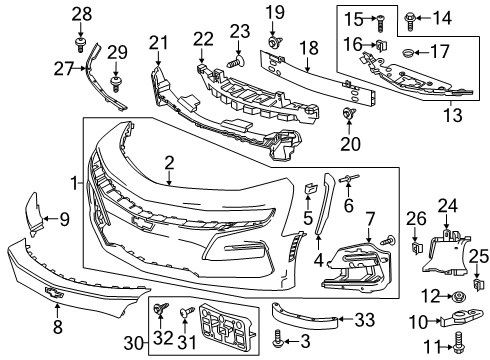 2023 Chevy Camaro Lock Bolt Diagram for 11547421