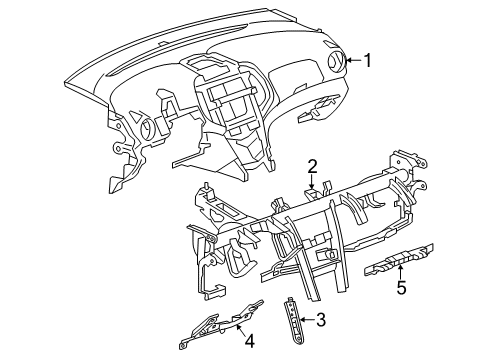 2020 Chevy Sonic Cluster & Switches, Instrument Panel Diagram 1 - Thumbnail