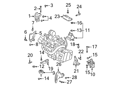 2002 Buick LeSabre Stabilizer Bar Bolt Diagram for 11516328
