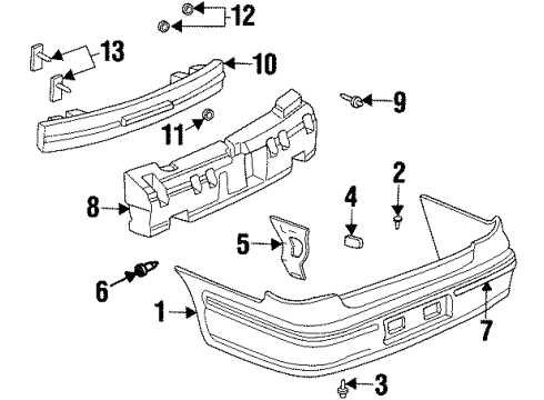 1999 Oldsmobile Cutlass Rear Bumper Diagram