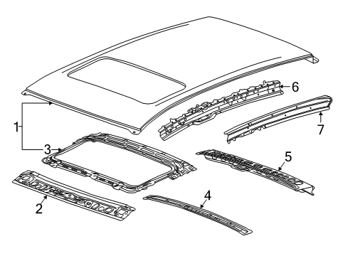 2020 Chevy Sonic Roof & Components Diagram 1 - Thumbnail