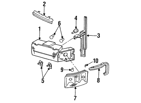 1994 Cadillac Fleetwood Bulbs Diagram