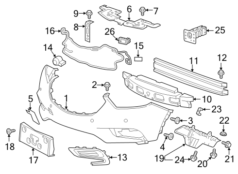 2018 Buick Encore Transmission Pan Bolt Diagram for 11589299
