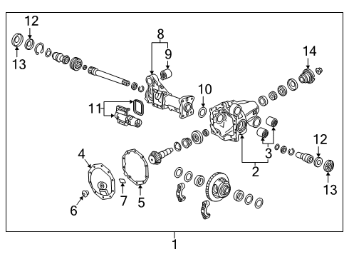 2023 Chevy Silverado 1500 Carrier & Components - Front Diagram