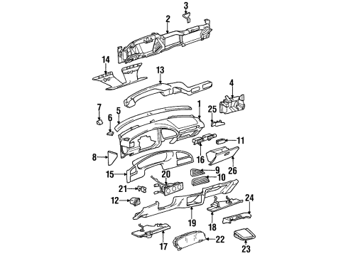 1996 Buick Skylark A/C & Heater Control Units Diagram