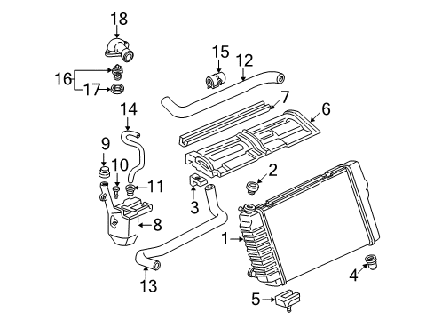 1995 Chevy Camaro Upper Hose Diagram for 10239870