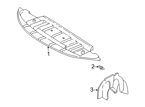 2005 Buick Park Avenue Splash Shields Diagram