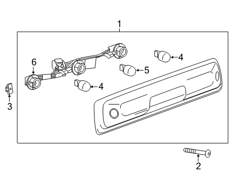 2022 GMC Canyon High Mount Lamps Diagram