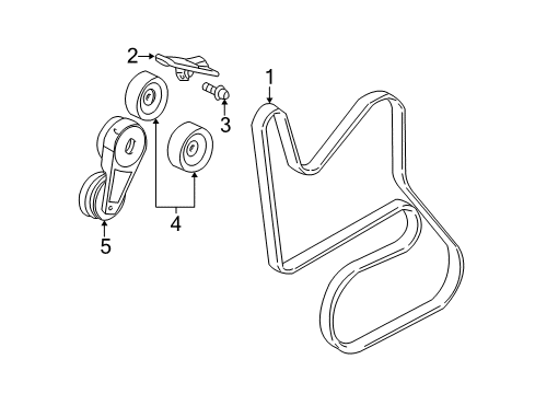 2002 Pontiac Aztek Belts & Pulleys Diagram