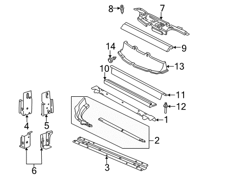 2004 Pontiac Sunfire Radiator Support Diagram