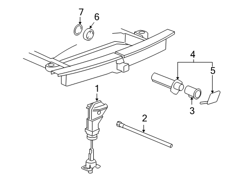 2012 Chevy Silverado 1500 Spare Tire Carrier Diagram 2 - Thumbnail