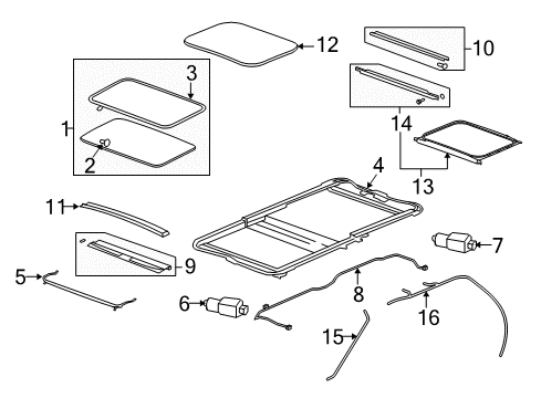 2007 Saturn Outlook Sunroof Diagram