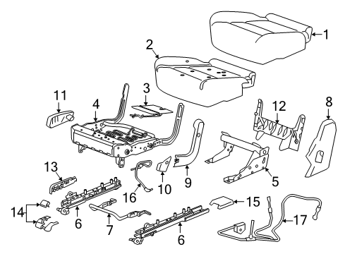 2020 Buick Enclave Second Row Seats, Body Diagram 4 - Thumbnail