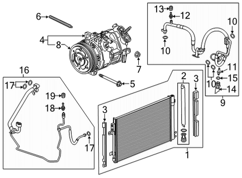 2021 Buick Envision A/C Condenser, Compressor & Lines Diagram