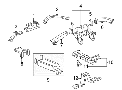 2010 Cadillac CTS Ducts Diagram 2 - Thumbnail