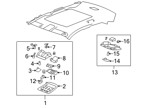 2010 Cadillac CTS Button, Titanium Diagram for 20791939