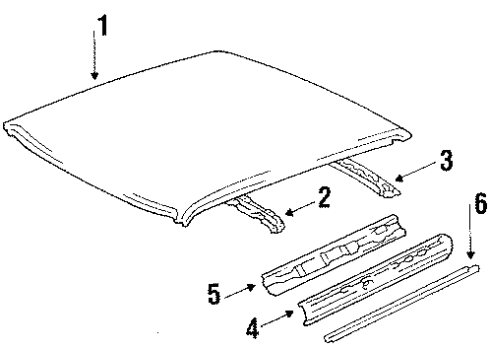 1985 Chevy Nova Roof & Back Glass Diagram