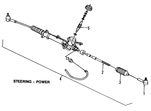 2002 Saturn SL2 P/S Pump & Hoses, Steering Gear & Linkage Diagram 1 - Thumbnail