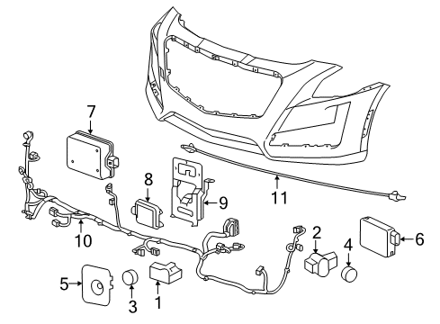 2017 Cadillac CT6 Sensor Diagram for 84983781