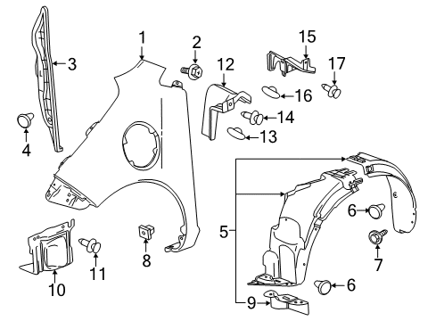 2014 Chevy Spark EV Rear Insulator Retainer Diagram for 94530490