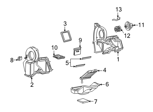 2021 GMC Savana 2500 Heater Components Diagram 2 - Thumbnail