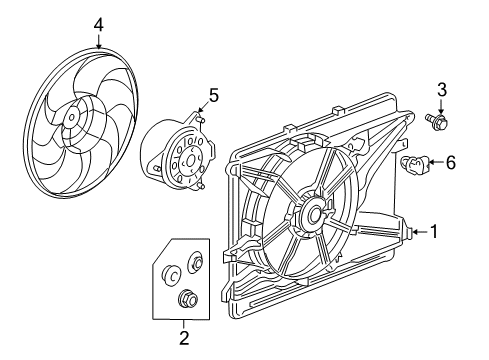 2008 Saturn Vue Cooling System, Radiator, Water Pump, Cooling Fan Diagram 6 - Thumbnail