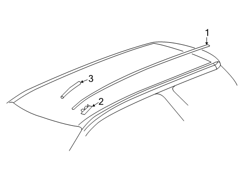 2017 Chevy Traverse Exterior Trim - Roof Diagram