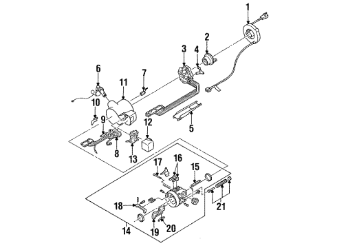 1994 Cadillac Fleetwood Steering Column Housing Diagram