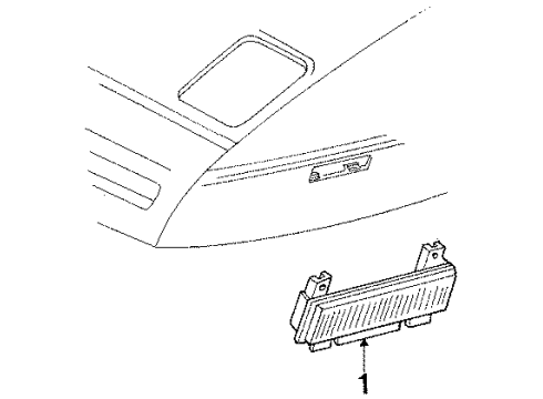 1984 Chevy Corvette Corner & Side Marker Lamps Diagram