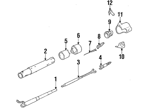 1991 GMC V2500 Suburban Steering Column & Wheel Diagram 2 - Thumbnail