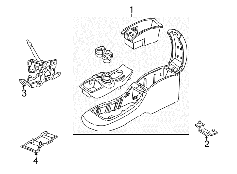 1999 Oldsmobile Bravada Center Console Diagram