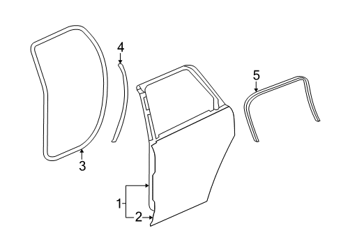 2007 Saturn Outlook Rear Door Diagram