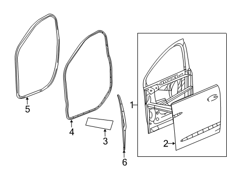 2022 Buick Enclave Door & Components Diagram