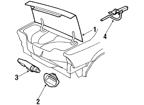 1994 Chevy Beretta Trunk, Electrical Diagram 3 - Thumbnail