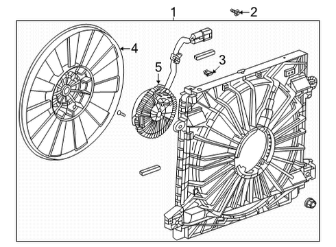 2022 Cadillac CT5 Cooling System, Radiator, Water Pump, Cooling Fan Diagram 1 - Thumbnail