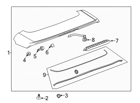 2020 GMC Terrain Seal, Rear Diagram for 84221499