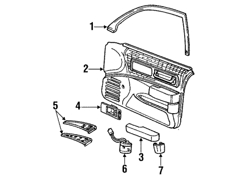 1995 Buick Commercial Chassis Speaker, Front Diagram for 16177781