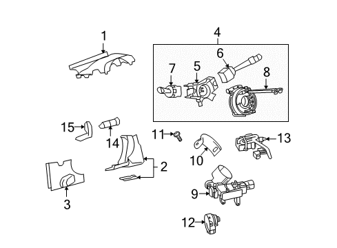 2008 Pontiac Torrent Ignition Switch Diagram for 25800632
