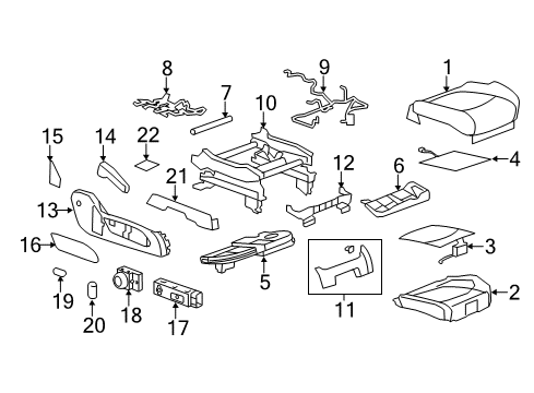 2008 GMC Acadia Lumbar Control Seats Diagram 2 - Thumbnail