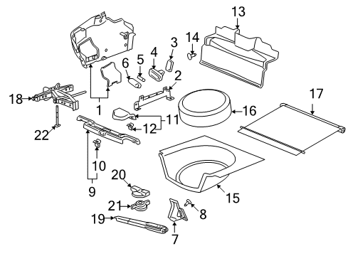 2006 Pontiac G6 Jack Assembly Diagram for 25928753