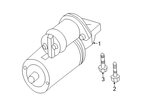 2005 Pontiac Grand Am Starter Diagram for 89017756