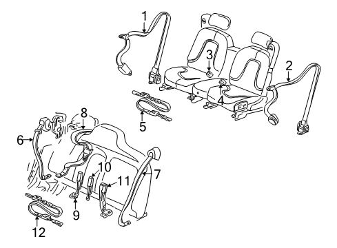 2003 Cadillac Seville Seat Belt Diagram