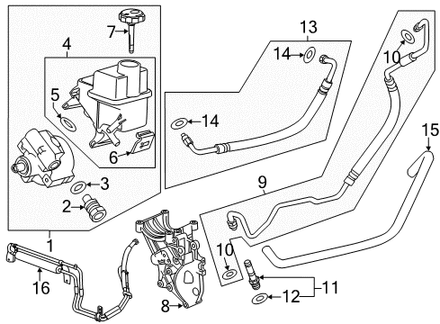 2019 Chevy Silverado 2500 HD P/S Pump & Hoses, Steering Gear & Linkage Diagram 4 - Thumbnail