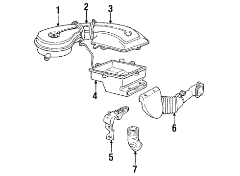 1993 Cadillac DeVille Air Inlet Diagram