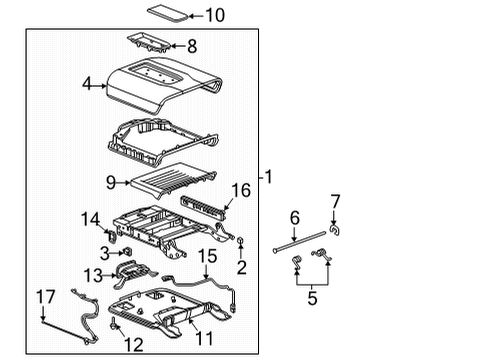 2022 GMC Yukon XL Latch, Black, Front Diagram for 84947724