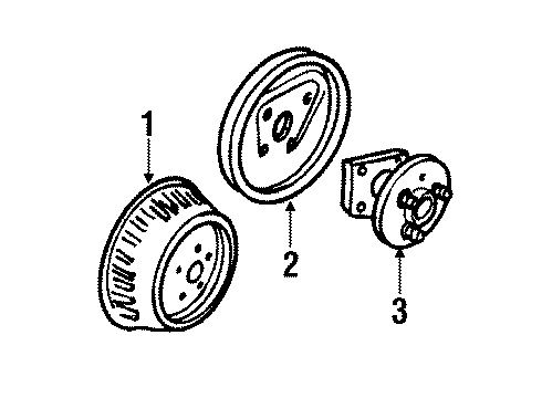 1994 Oldsmobile Cutlass Cruiser Rear Brakes Diagram