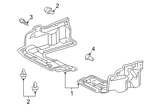 2006 Pontiac Vibe Under Cover Diagram for 88970722