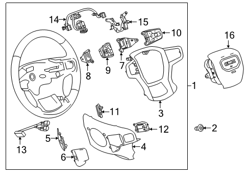 2021 GMC Sierra 1500 Audio Switch Diagram for 13540156