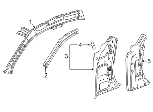 2022 Cadillac CT5 Hinge Pillar Diagram