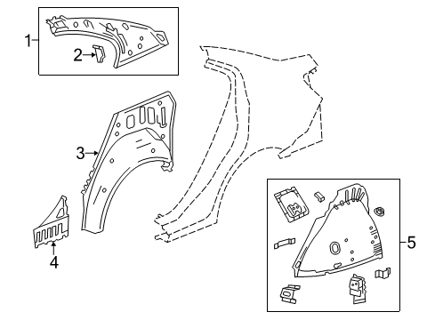 2020 Chevy Sonic Inner Structure - Quarter Panel Diagram 2 - Thumbnail